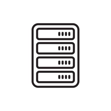 Sunucu raf simgesi vektörde. Logotype;