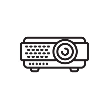 Projektör simgesi vektörde. Logotype;