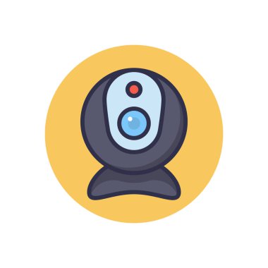 Vektör olarak Web Cam simgesi. Logotype;