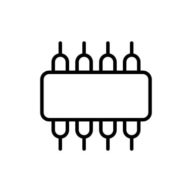Bütünleşik devre simgesi vektörde. Logotype;