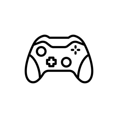 Oyun konsolu simgesi vektörde. Logotype;