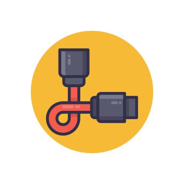 Sata Kablo simgesi vektörde. Logotype;