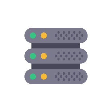 Vektör olarak sunucu simgesi. Logotype;