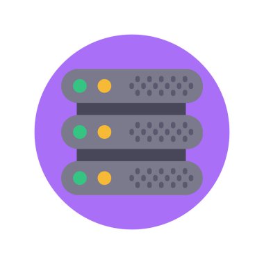 Vektör olarak sunucu simgesi. Logotype;