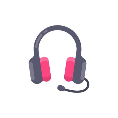 Vektör olarak kulaklık simgesi. Logotype;