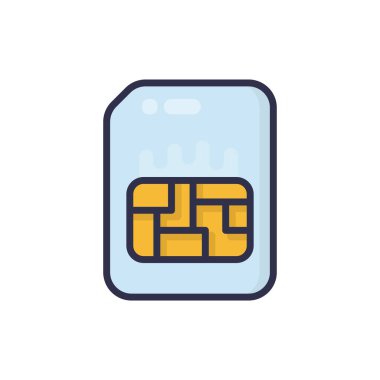 Vektör olarak Sim Card simgesi. Logotype;