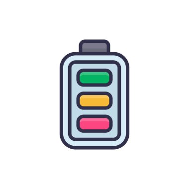 Batarya simgesi vektörde. Logotype;