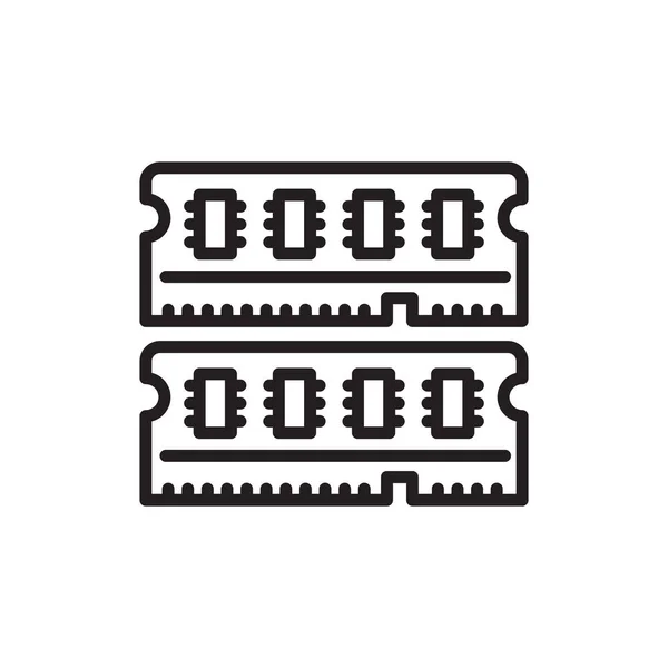Ícone Ram Vetor Logotipo — Vetor de Stock