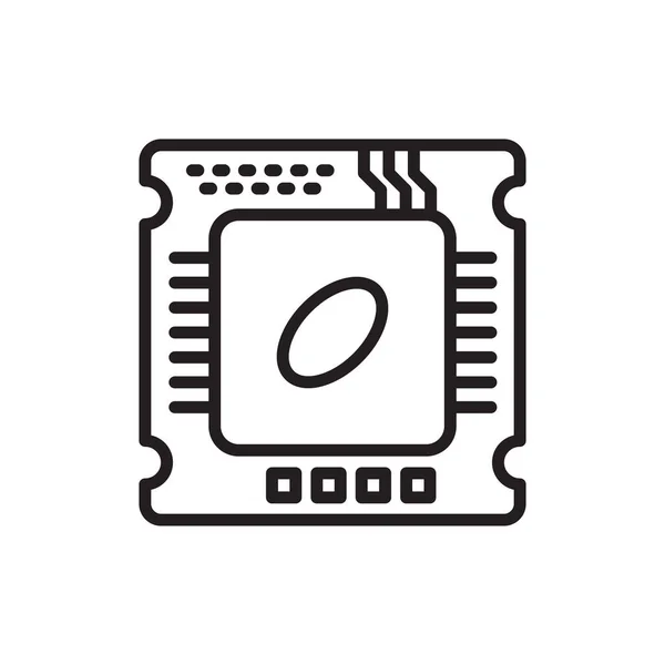 Icône Processeur Vecteur Logotype — Image vectorielle