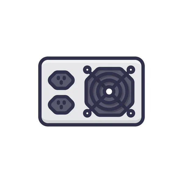 Icône Alimentation Ordinateur Dans Vecteur Logotype — Image vectorielle