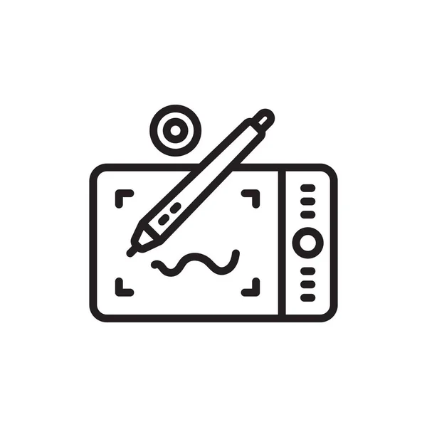 Kalem Tableti Simgesi Vektörde Logotype — Stok Vektör