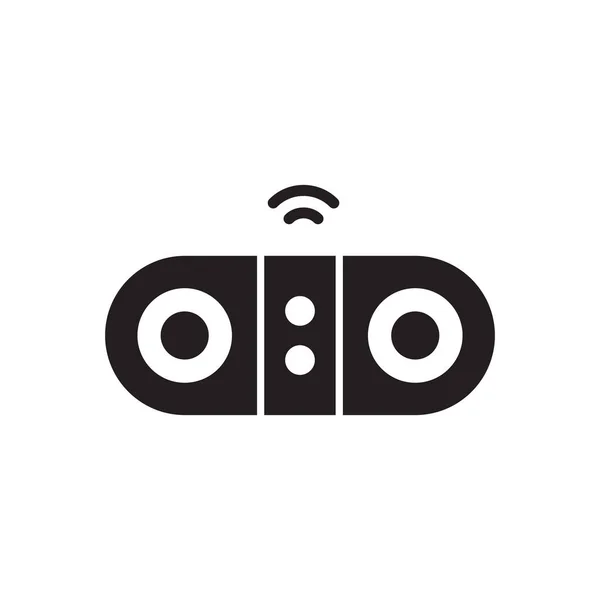 Icona Altoparlante Bluetooth Nel Vettore Logotipo — Vettoriale Stock