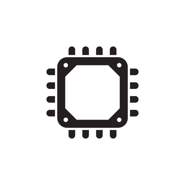 Ícone Processor Vector Logotipo — Vetor de Stock