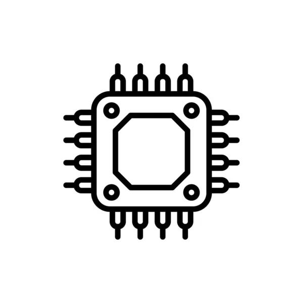 Ícone Processor Vector Logotipo —  Vetores de Stock