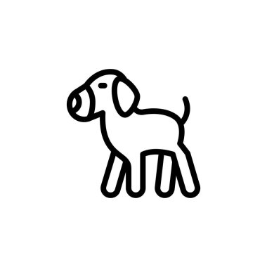 Vektör olarak köpek ikonu. Logotype