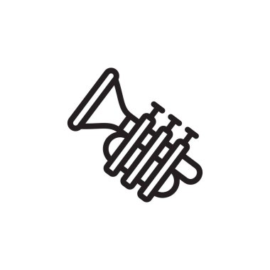 Vektör olarak borazan simgesi. Logotype