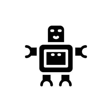 Robot simgesi vektörde. Logotype