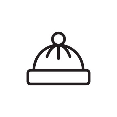 Kış Cap ikonu vektörde. Logotype