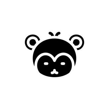 Vektör olarak maymun simgesi. Logotype