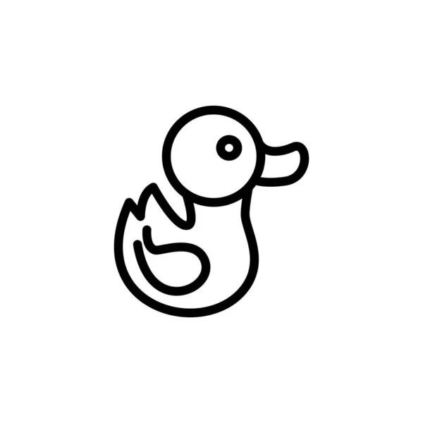 Rubber Duck Icoon Vector Logotype — Stockvector