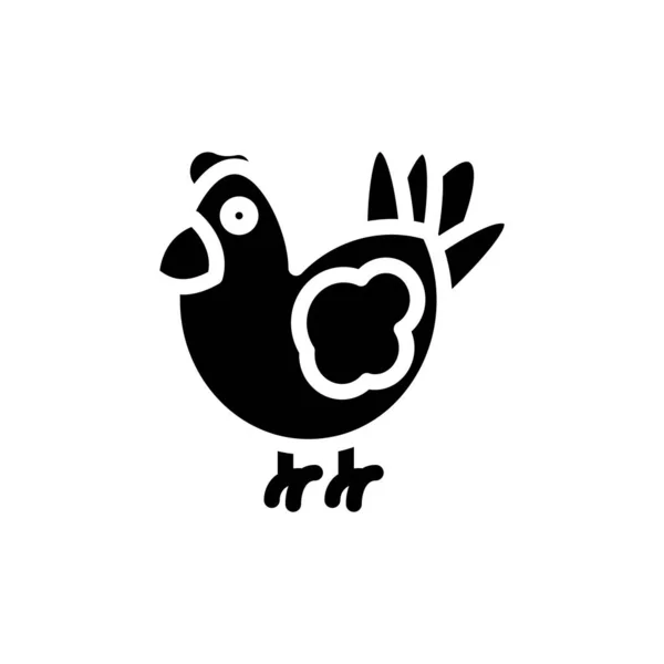 Csirke Ikon Vektorban Logotípus — Stock Vector