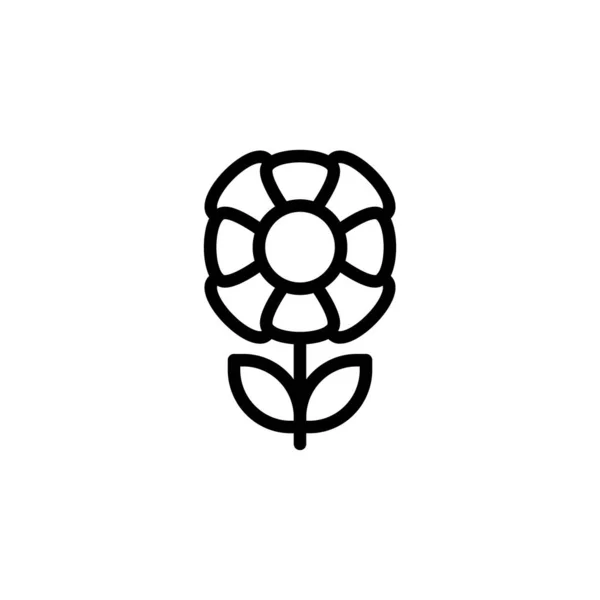 Blomma Skallra Ikonen Vektor Logotyp — Stock vektor