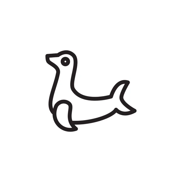 Sea Lion Icoon Vector Logotype — Stockvector