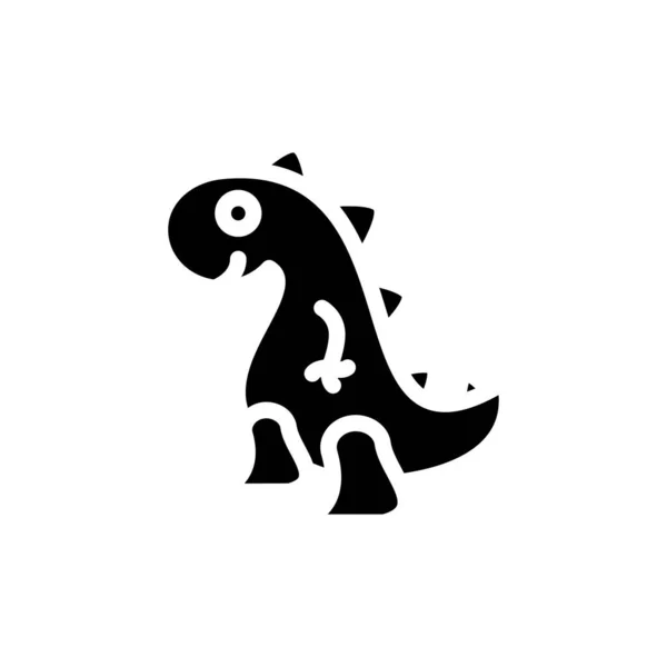 Icona Dinosauro Nel Vettore Logotipo — Vettoriale Stock