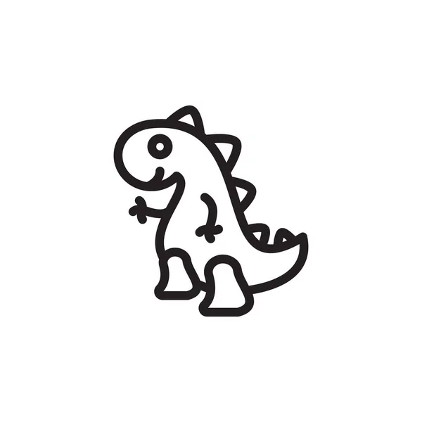 Dinosaurus Icoon Vector Logotype — Stockvector