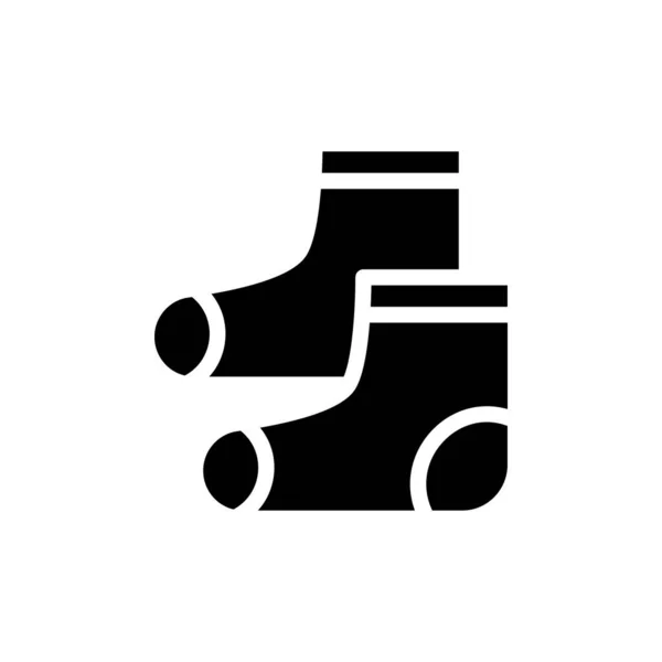 Icona Baby Shoes Vettore Logotipo — Vettoriale Stock