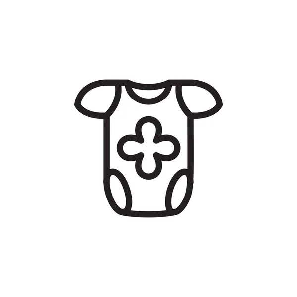 Ícone Bebê Onesie Vetor Logotipo —  Vetores de Stock