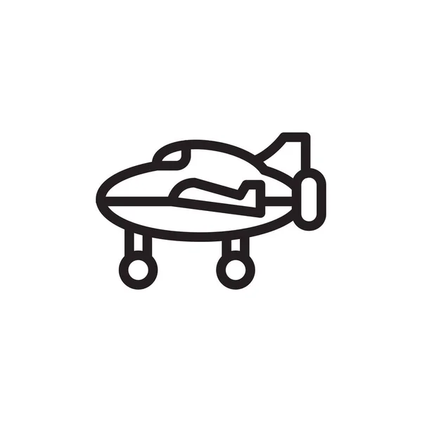 Flugzeug Symbol Vektor Logotyp — Stockvektor