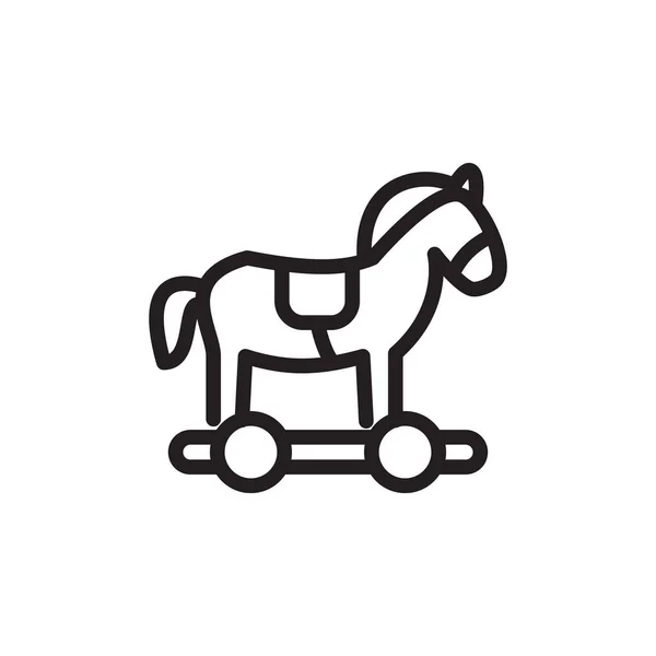 Toy Horse Icon Vector Logotype — Stock Vector