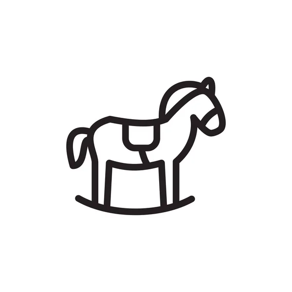 Cheval Jouet Bébé Icône Dans Vecteur Logotype — Image vectorielle