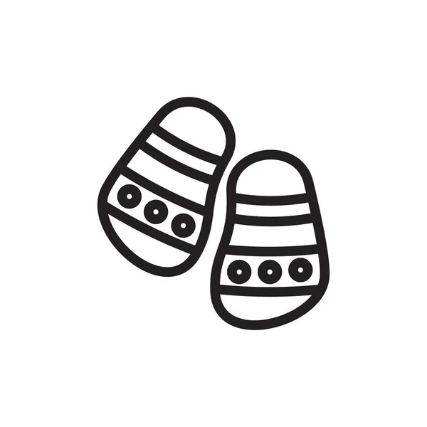 Zapatos Invierno Bebé Icono Vector Logotipo — Archivo Imágenes Vectoriales