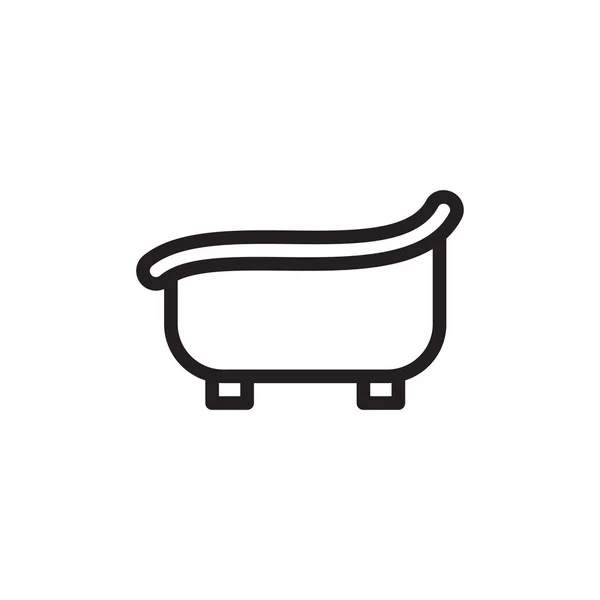 Icono Bañera Vector Logotipo — Vector de stock