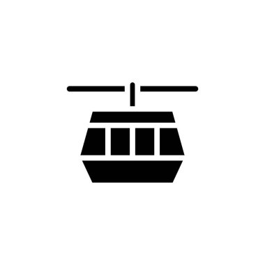 Kablo araba simgesi vektör. Logotype