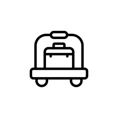 Vektör olarak Trolley simgesi. Logotype