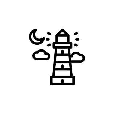 Vektör olarak deniz feneri simgesi. Logotype