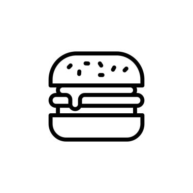 Vektör olarak burger ikonu. Logotype