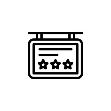 Hotel Signboard simgesi vektör olarak. Logotype