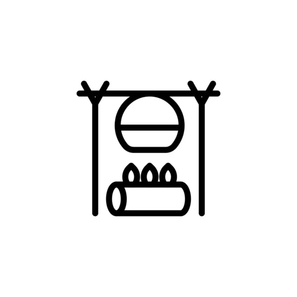 Зовнішня Піктограма Приготування Їжі Векторі Логотип — стоковий вектор