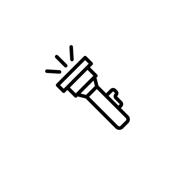 Torch Light Icoon Vector Logotype — Stockvector
