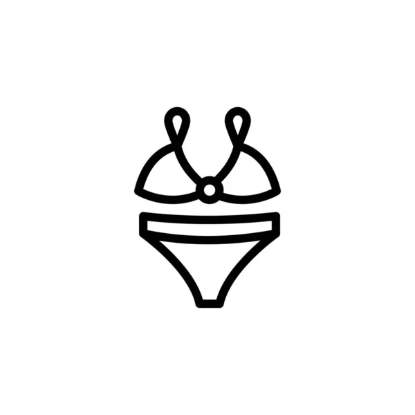 Icono Bikini Vector Logotipo — Archivo Imágenes Vectoriales