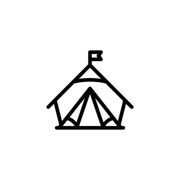 Camp Symbol Vektor Logotyp — Stockvektor