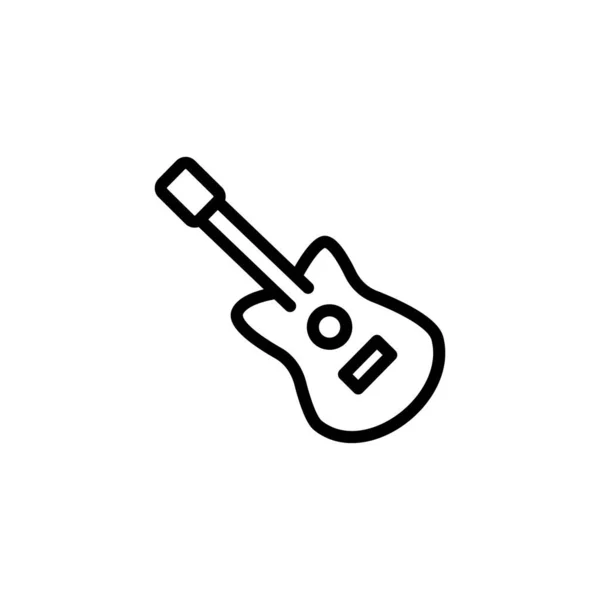 Ícone Guitarra Vetor Logotipo — Vetor de Stock
