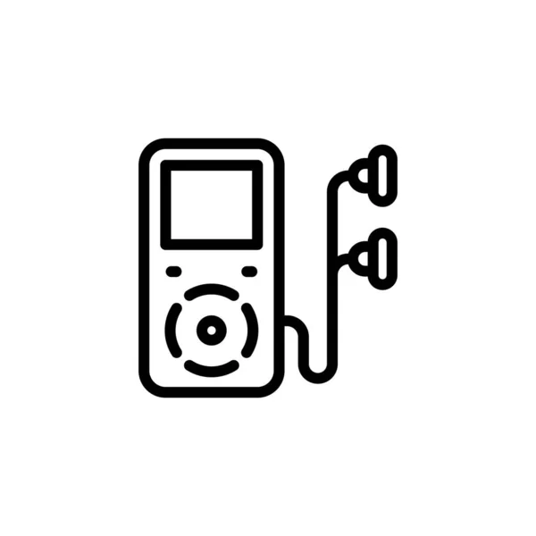 Mp4 Player Icoon Vector Logotype — Stockvector