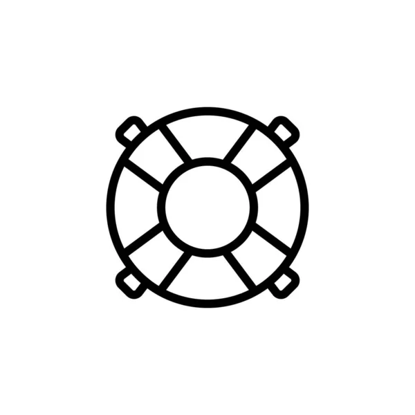 Ícone Bóia Vida Vetor Logotipo — Vetor de Stock