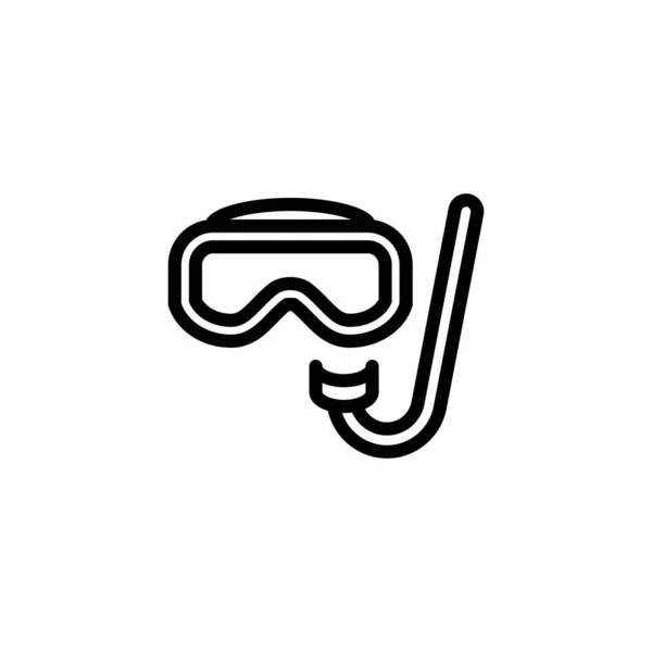 Icono Máscara Natación Vector Logotipo — Archivo Imágenes Vectoriales