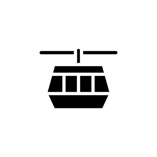 Ícone Teleférico Vetor Logotipo —  Vetores de Stock